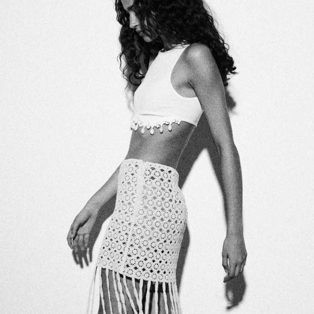 Zara limited edition shell crop top